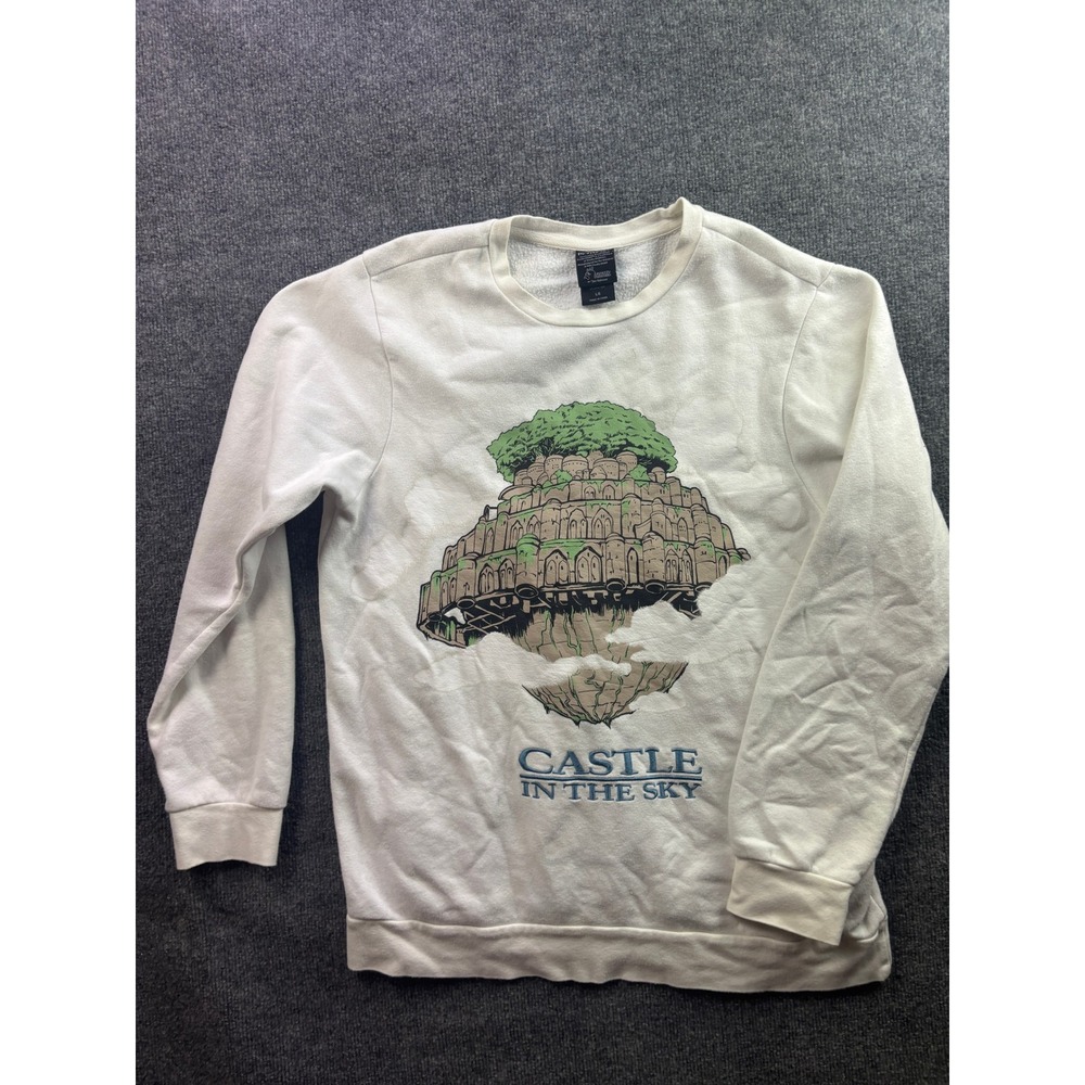Our Universe Castle in the Sky Sweatshirt Unisex Large White Studio Ghibli Anime